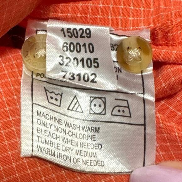 Antigua Orange and White Plaid OSU Size XL Men’s Long Sleeved Dress Shirt - Picture 9 of 11